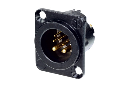 Neutrik NC10MD-LX-B - 8+2 (10) pólusú XLR plug gold-plated contact, black
