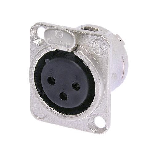 Neutrik NC3FD-L-1 - 3-pin XLR socket silver-plated contact, D housing