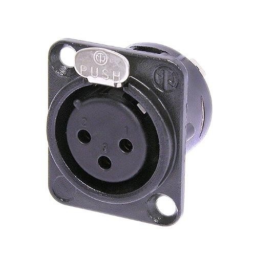 Neutrik NC3FD-L-BAG-1 - 3-pin XLR socket silver-plated contact, black, D housing