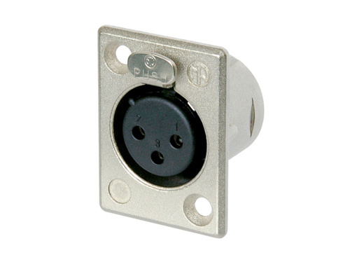 Neutrik NC3FP-1 - 3-pin XLR socket silver-plated contact, P housing