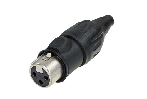 Neutrik NC3FX-TOP - 3-pin outdoor XLR socket straight, inline, gold-plated contact, UV and IP65 védelem