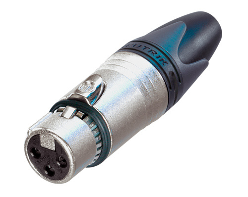 Neutrik NC3FXX-EMC - 3-pin XLR socket digital, straight, inline, gold-plated contact