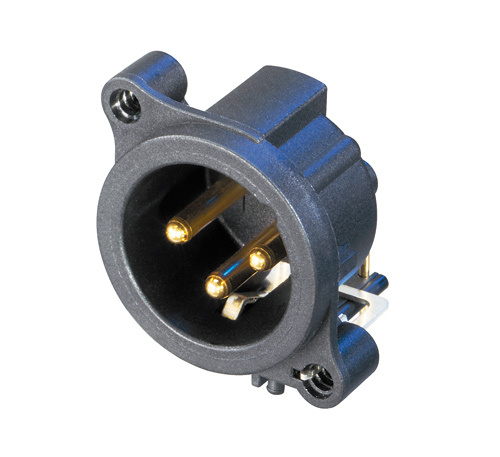 Neutrik NC3MAH - 3-pin XLR plug horizontal PCB-mount A housing