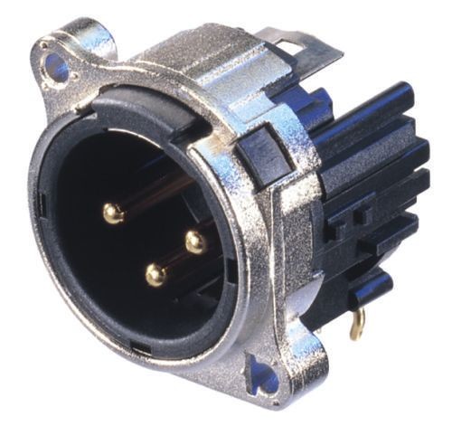 Neutrik NC3MBH - 3-pin XLR plug horizontal PCB-mount B housing