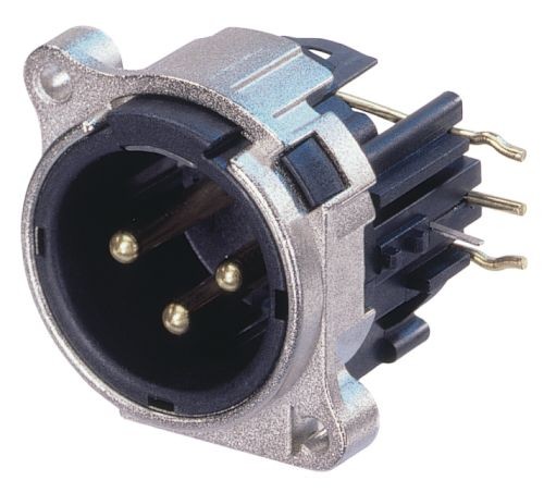 Neutrik NC3MBHR - 3-pin XLR plug jobb oldali for PCB B housing