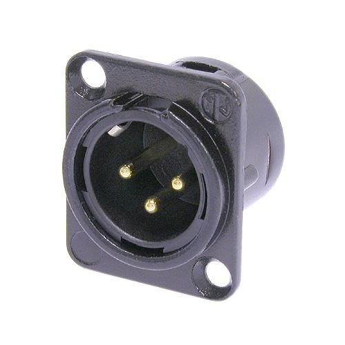 Neutrik NC3MD-L-BAG-1 - 3-pin XLR plug silver-plated contact, black D housing
