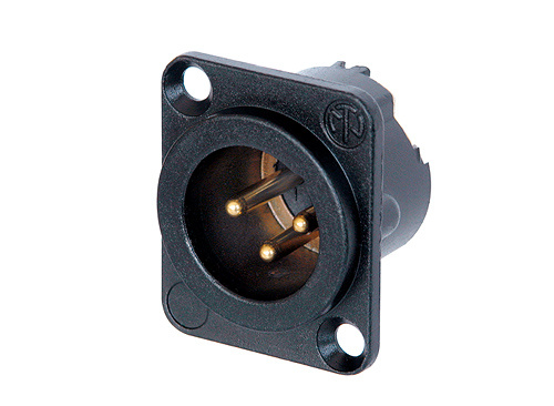 Neutrik NC3MD-LX-B - 3-pin XLR plug gold-plated contact, black D housing