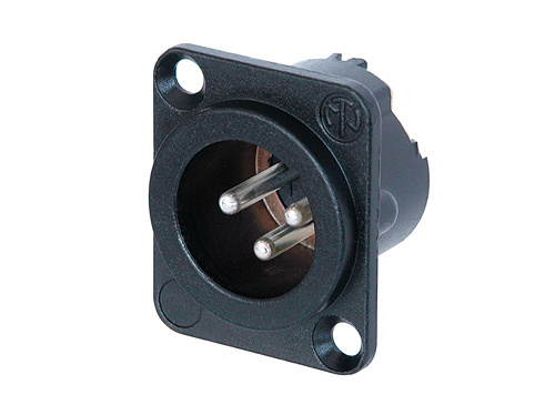Neutrik NC3MD-LX-BAG - 3-pin XLR plug silver-plated contact, black D housing