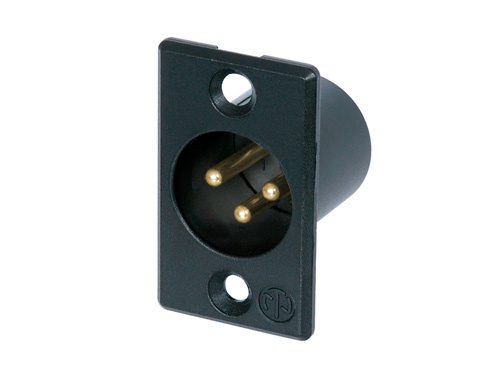 Neutrik NC3MP-B - 3-pin XLR plug gold-plated contact, black P housing