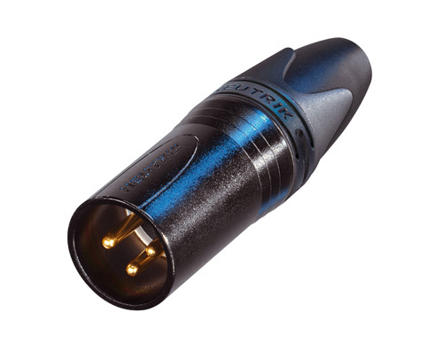Neutrik NC3MXX-BAG - 3-pin XLR plug straight, inline, black housing