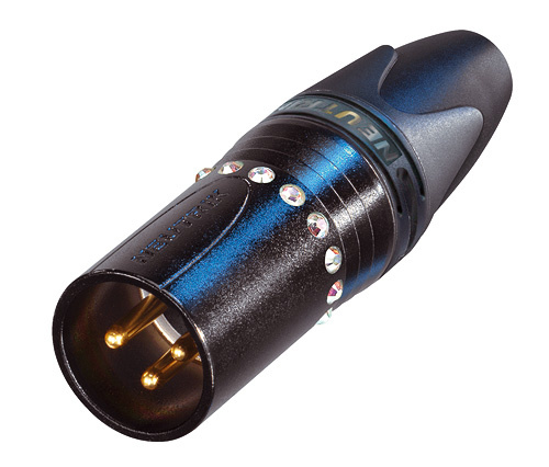Neutrik NC3MXXBCRYSTAL - NC3MXXBCRYSTAL 3-pin XLR plug