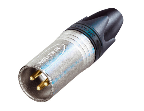 Neutrik NC3MXX-EMC - 3-pin XLR plug digital, straight, inline, gold-plated contact