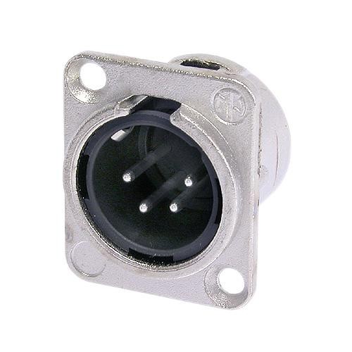 Neutrik NC4MD-L-1 - 4-pin XLR plug silver-plated contact, D housing