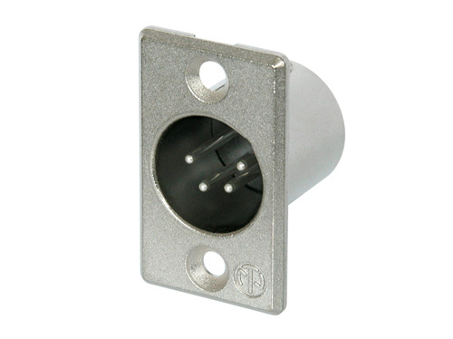 Neutrik NC4MP - 4-pin XLR plug silver-plated contact, P housing