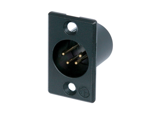 Neutrik NC4MP-B - 4-pin XLR plug gold-plated contact, black P housing