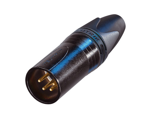 Neutrik NC4MXX-BAG - 4-pin XLR plug straight, inline, black housing