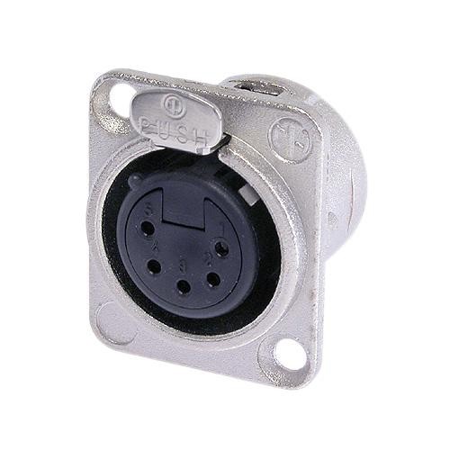 Neutrik NC5FD-L-1 - 5-pin XLR socket silver-plated contact, D housing