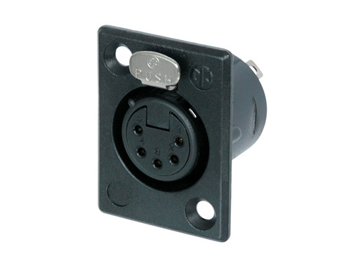 Neutrik NC5FP-B-1 - 5-pin XLR socket gold-plated contact, black P housing