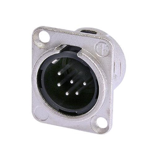 Neutrik NC6MD-L-1 - 6-pin XLR plug silver-plated contact, D housing