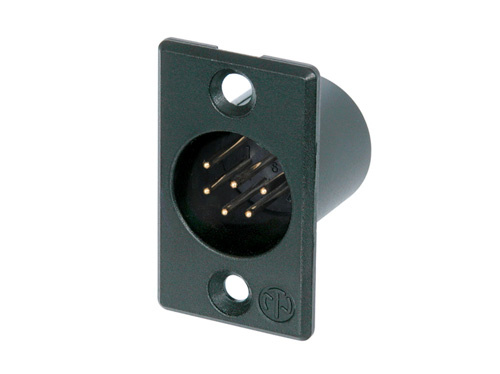 Neutrik NC6MP-B - 6-pin XLR plug gold-plated contact, black P housing