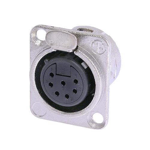 Neutrik NC7FD-L-1 - 7-pin XLR socket silver-plated contact, D housing