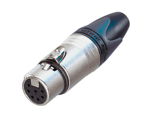 Neutrik NC7FXX - 7 pólusú XLR aljzat egyenes, lengő