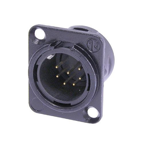 Neutrik NC7MD-L-B-1 - 7 pólusú XLR dugó aranyozott érintkező, fekete D ház