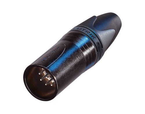 Neutrik NC7MXX-BAG - 7 pólusú XLR dugó egyenes, lengő, fekete ház