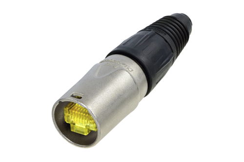 Neutrik NE8MX-1 - etherCON RJ45-XLR inline nikkel housing, az RJ45 with connector egyidőben mountable