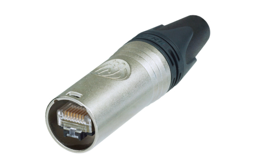 Neutrik NE8MX6-T - etherCON RJ45-CAT6A - inline, 1,1 mm-nél kisebb szigetelési átmérőhöz, nickel-plated