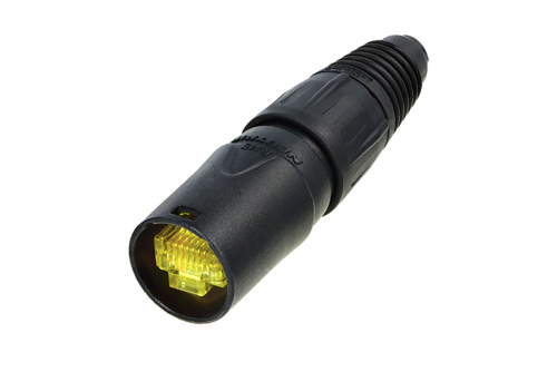 Neutrik NE8MX-B-1 - etherCON RJ45-XLR inline nikkel housing, az RJ45 with connector egyidőben mountable, black