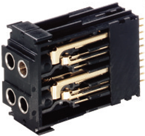 Neutrik NJ3TTA-4-HNB - TT aljzat, beépíthető, 2x2 félig normalizált alsó sor, az Easy Patch panelhez