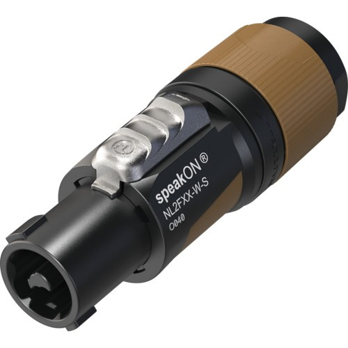 Neutrik NL2FXX-W-S - speakON 2-pin inline speaker connector, 6-12 mm diameter for cables