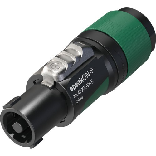 Neutrik NL4FXX-W-S - speakON inline speaker connector, 4-pin, (6-12 mm diameter for cables)