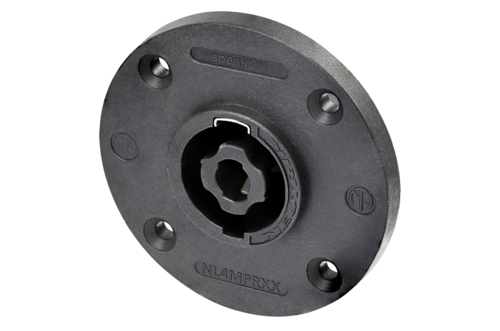 Neutrik NL4MPRXX - speakON 4-pin speaker connector panel-mount, round házzal
