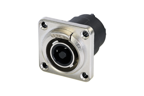Neutrik NLT4FPXX - speakON 4 pólusú hangfal csatlakozó, beépíthető aljzat, fém ház