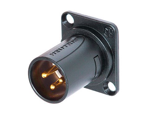 Neutrik NM3MD-B - csatlakozó modul, 3 pólusú XLR dugó, fekete ház