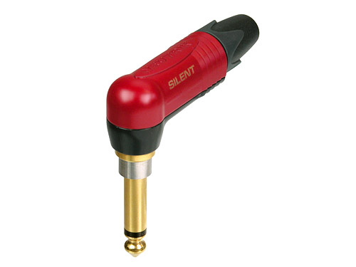 Neutrik NP2RX-AU-SILENT - 6,35 mm mono jack plug, with switch, right-angle alakú