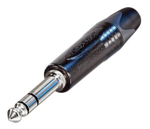 Neutrik NP3X-BAG - 6,35 mm stereo jack plug, black housing