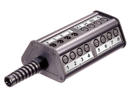 REAN NSB2A-20/4 - stage box 20/4-es, fix kábel bevezetéssel, 20XLRF/4XLRM