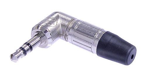 Neutrik NTP3RC - 3,5 mm stereo jack plug right-angle alakú, glossy házzal