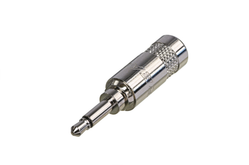 REAN NYS226L - 3,5 mm mono jack plug - glossy with metal housing, 6 mm diameter for cable