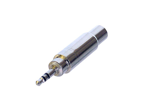 REAN NYS227 - adapter 3,5 mm stereo jack plug / 6,35 mm sztereo jack socket , metal housing