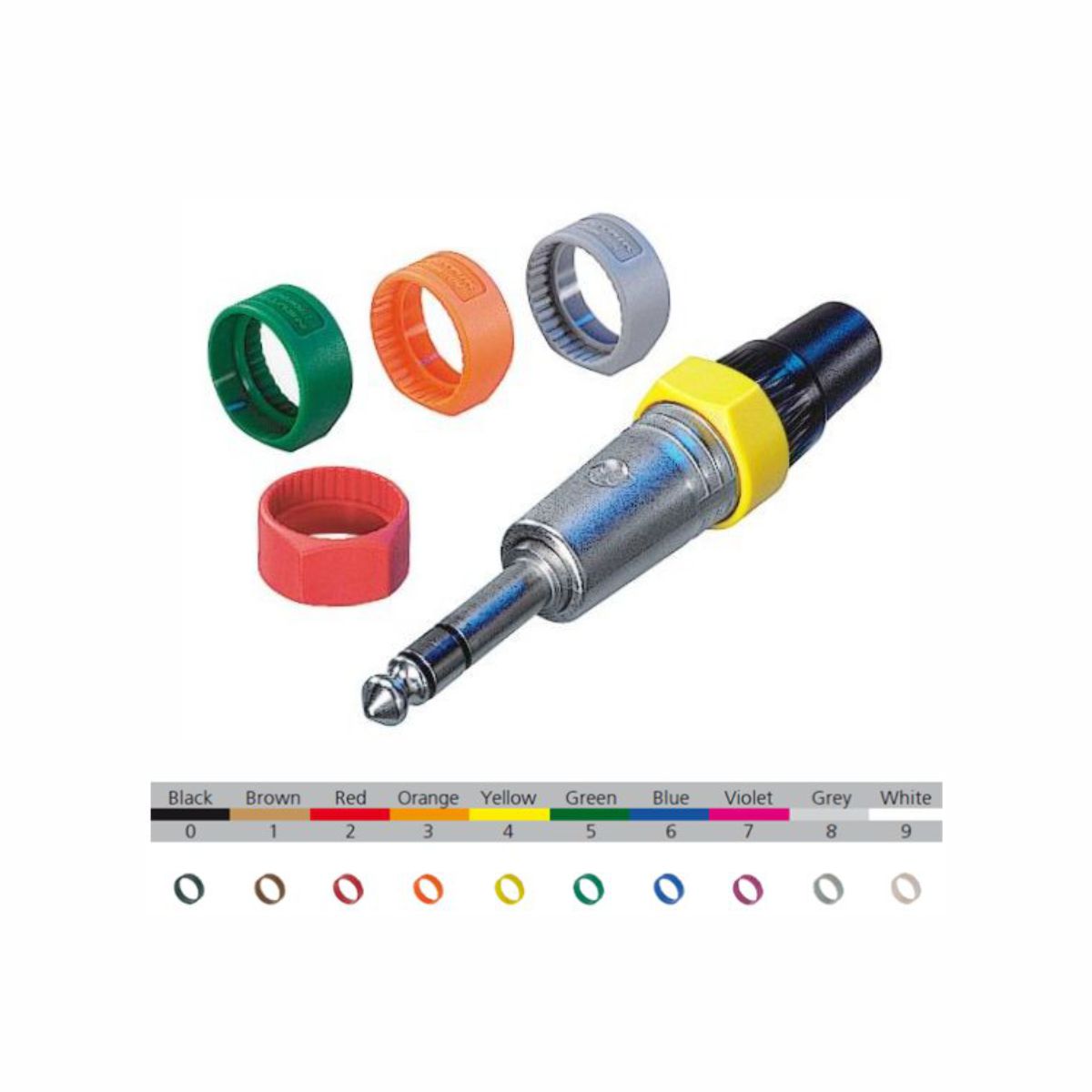 Neutrik PCR-1 - colored ring NP*C for series, brown