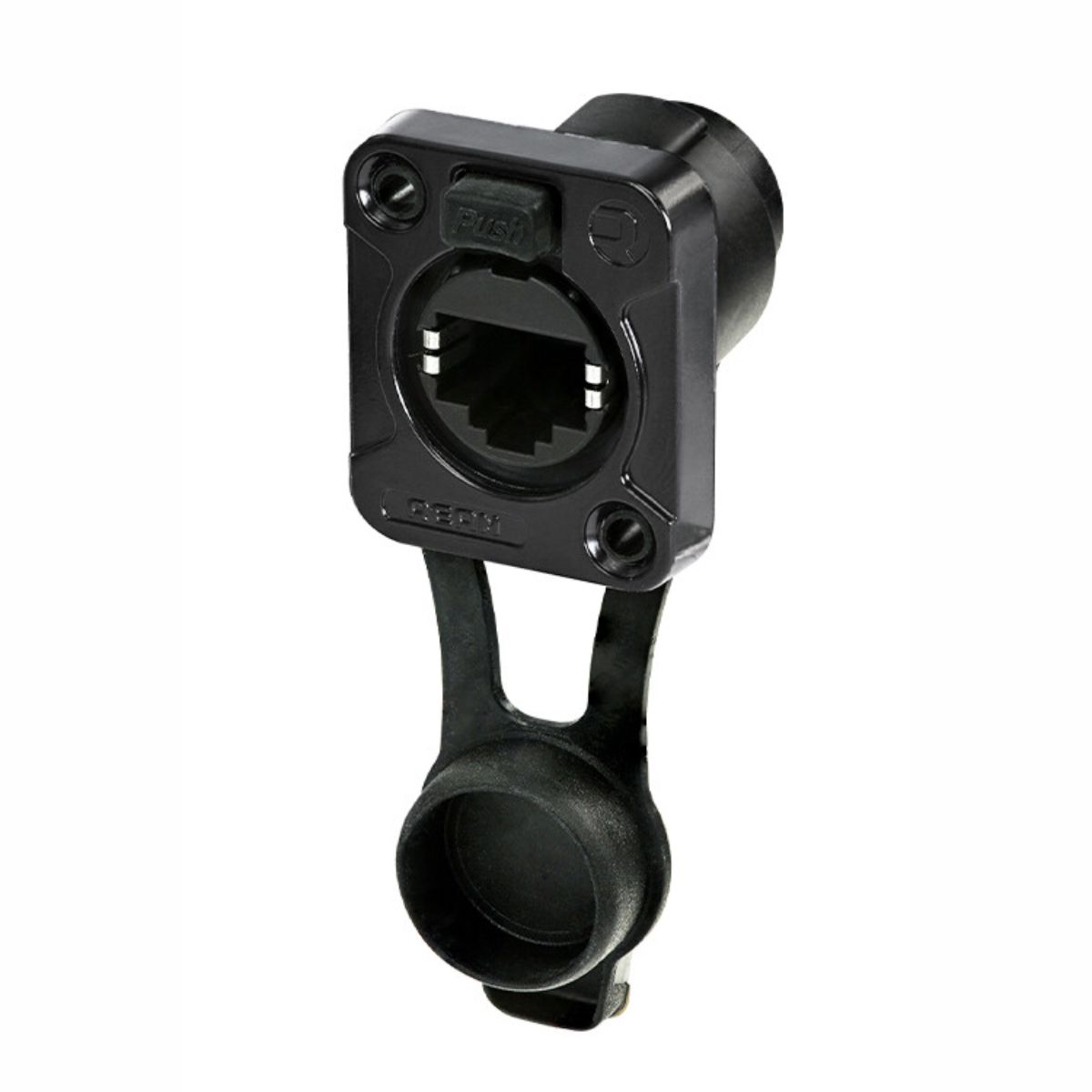 REAN RRE8F-Z-001-1 - RJ45 socket, IP65 védelem, D housing, black