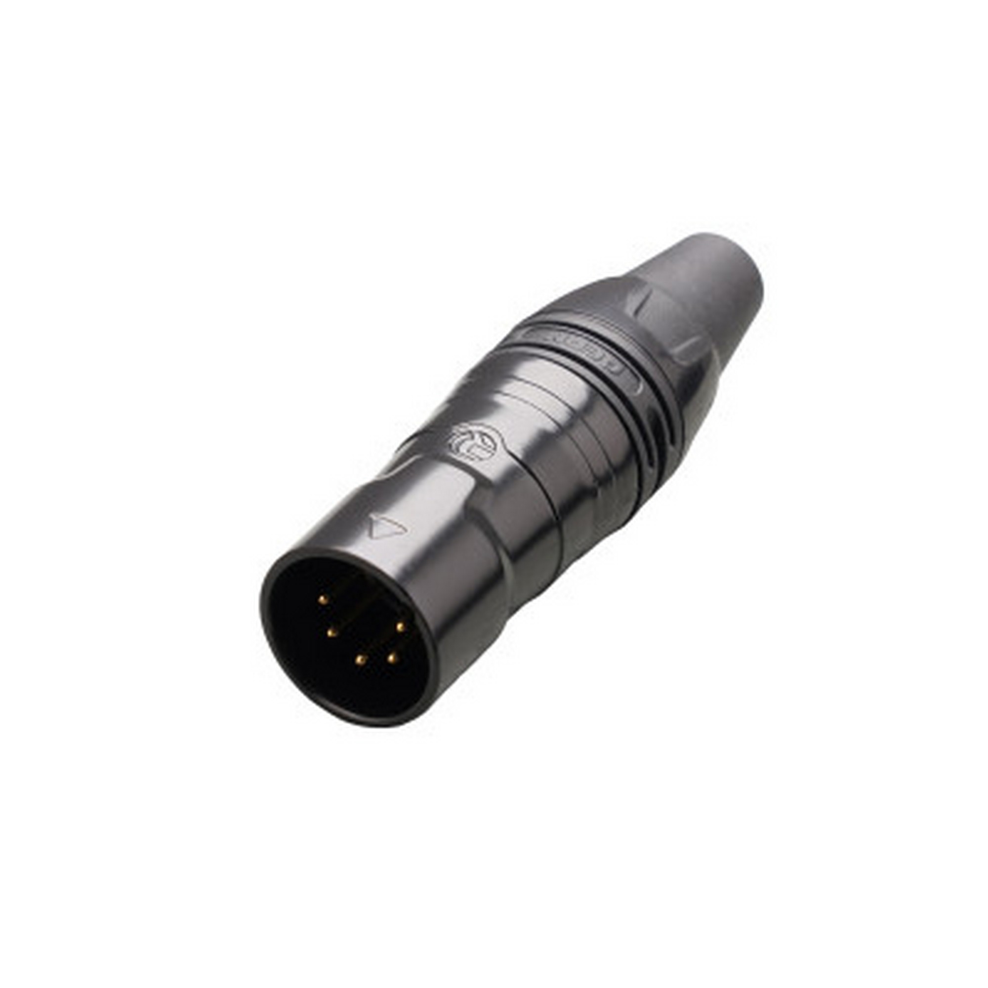 REAN RCX5M-Z-012-1 - 5-pin XLR airtight (Airtight) plug, straight, inline, IP65, black