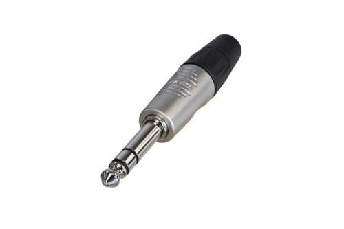 REAN RP3C - 6,35 mm stereo jack plug, nikkel housing