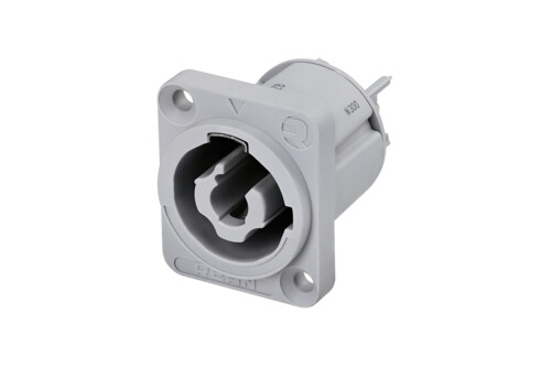 REAN RRAC3O-G-000-0 - power csatlakozó - D házas hálózati kimenet (szürke), 250VAC/20A, ömlesztett