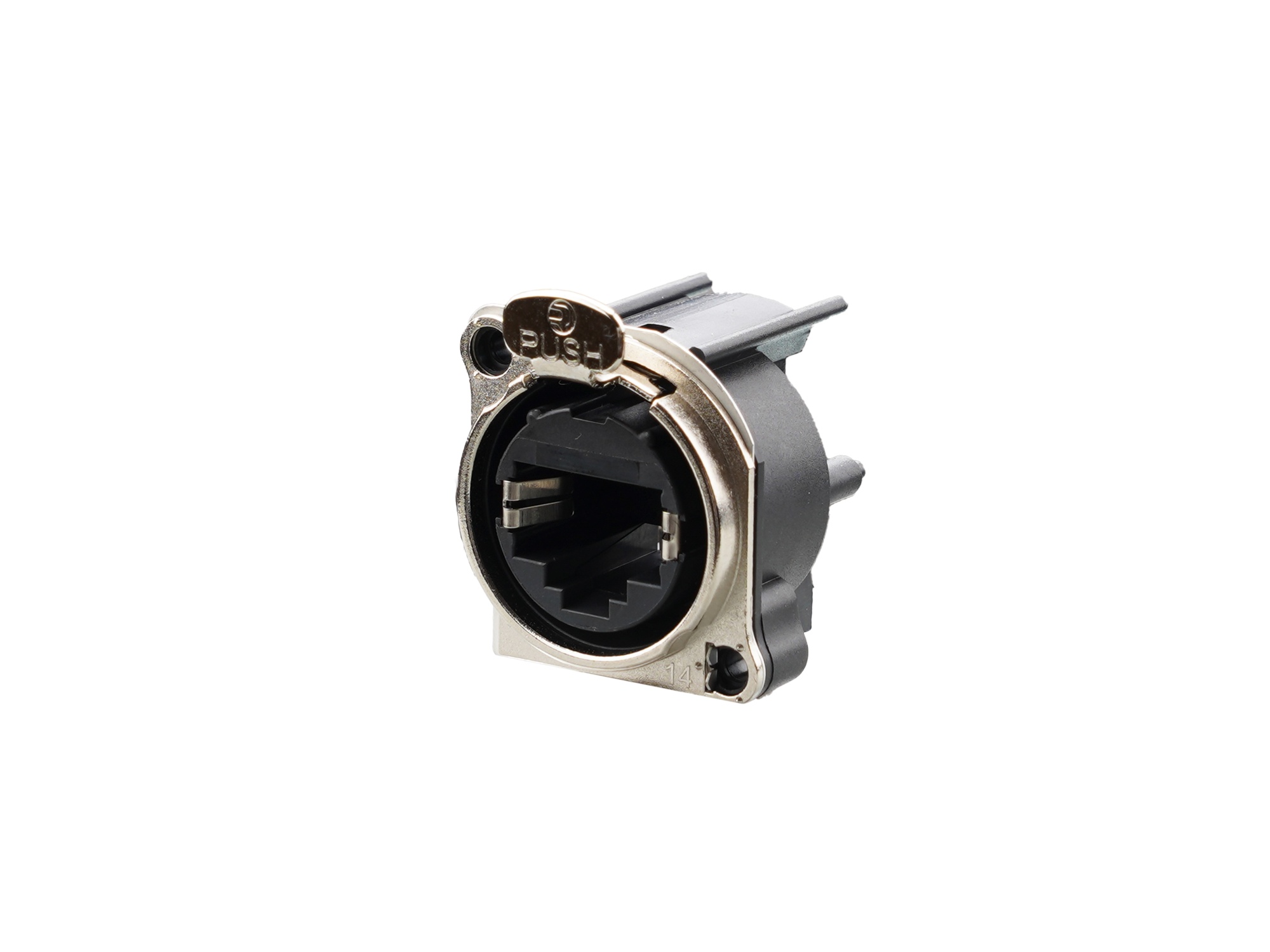 REAN RRE8F-B-000 - RJ45 socket horizontal PCB-mount, reteszes B housing