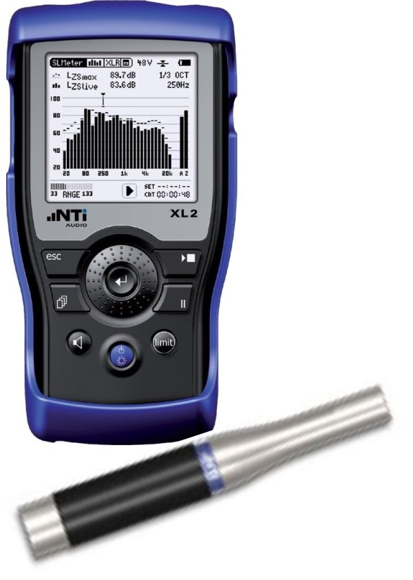 NTI Audio XL2 + M2211 - analog audio and akusztikai analyzer 1. class mérőmikrofonnal